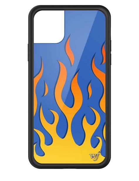 Flames Iphone 11 Pro Max Case Blue