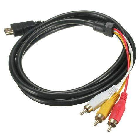 Hdmi To Rca Cable Hdmi Male To 3 Rca Av Cable Cord Adapter Transmitter