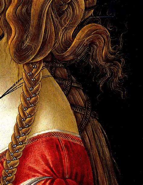 Simonetta Vespucci Detail Sandro Botticelli Giorgio Vasari