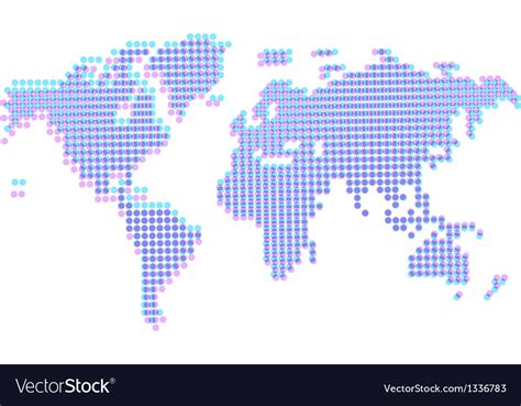 Dotted Abstract Worldmap With Offset Royalty Free Vector