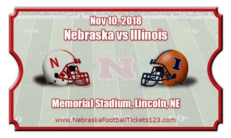 Nebraska cornhuskers womens volleyball tickets are on sale now at stubhub. Nebraska Cornhuskers vs Illinois Fighting Illini Football Tickets | Nov 10, 2018