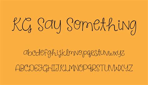 Kg Say Something Font Font Tr