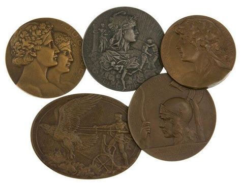 NumisBids Spink USA Auction Lot Group Of Early Th Century Art Medals In A Custom