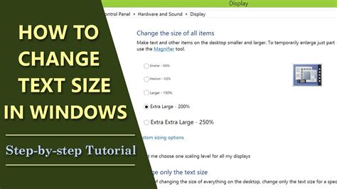 How To Change Text Size In Windows How To Enlarge Font Youtube