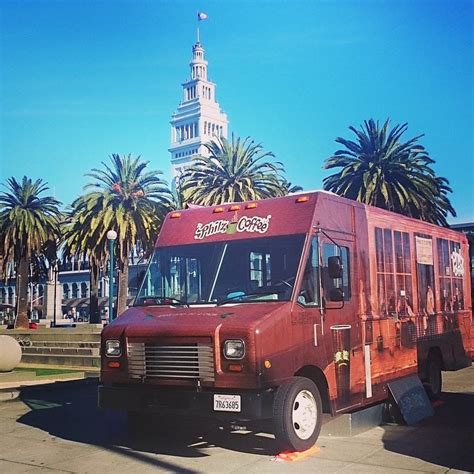 Inside the van is a commercial 2 head espresso machine, coffee brewers, under counter refrigerator, espresso grinder, pastry display and everything you need to operate a mobile coffee shop. Philz Coffee Food Truck | Philz coffee, Coffee food truck ...