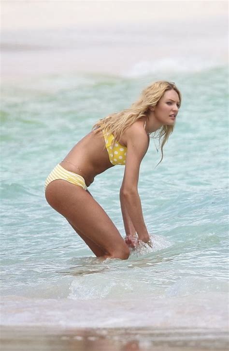 sexiest women in bikinis candice swanepoel yellow bikini