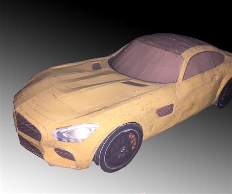 Amg Gt Papercraft 5 Steps Instructables