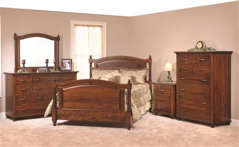 Find bedroom furniture sets, an amish mattress, an amish bed, amish end tables handmade furniture is so versatile, and that certainly applies to amish bedroom furniture. Amish Sunbury Five Piece Bedroom Set in Rustic Cherry ...