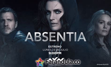 Absentia dizisini 1080p, full hd olarak izle, oyuncuları, konusu ve tartışmalarıyla bilgi sahibi ol. El canal AXN trae 'Absentia' la serie que Colombia estaba ...