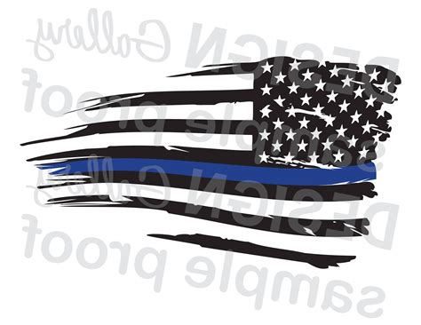 Download Thin Blue Line Flag Vector at GetDrawings | Free download