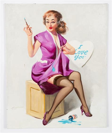 Donald Rusty Rust Oil On Canvas Luvie Pinup Sold At Auction On 8th