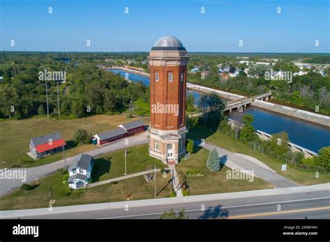 The Old Manistique Water Tower And Pumping Station In Michigan Upper