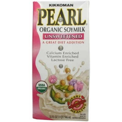 Kikkoman Pearl Unsweetened Organic Soy Milk 32 Ounce Pack Of 6