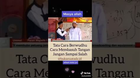 Sudah tahu tata cara berwudhu yang benar dan bacaan wudhu yang benar? Tata cara berwudhu - YouTube