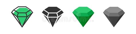 Emerald Symbol Icon Gem Illustration Symbol Stock Illustration