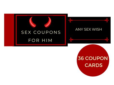 Naughty Sex Coupon Book For Him Printable Erotic Coupons Etsy