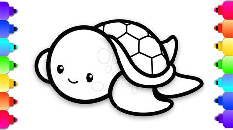 Cute Baby Sea Turtle Coloring Pages - SYLVA WEB
