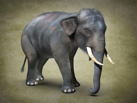 Premium Photo Big Asian Elephant 3d Illustration