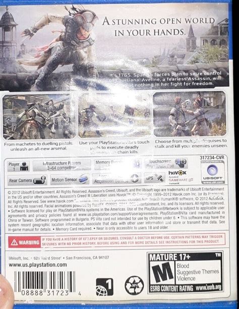 Assassins Creed Iii Liberation Sony Playstation Vita Ps Vita Ebay