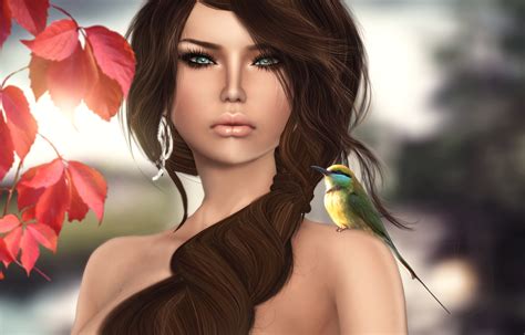 Fantasy Girl With Bird Hd Wallpaper Background Image 2665x1705 Id