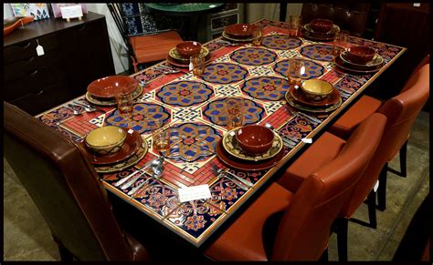 This mexican country dining table will enrich any old southwest or rustic decor with its colorful antique look. Pin by Anna Fox on Home | Mosaic tile table, Mosaic ...
