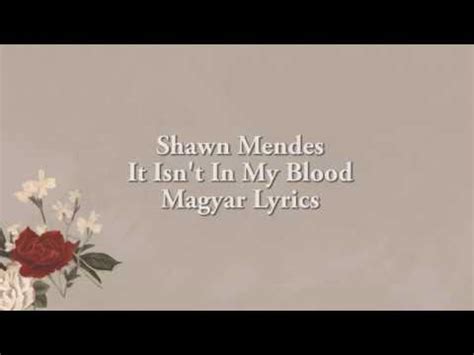 From the album shawn mendes · copyright: Shawn Mendes - In My Blood - Magyar Lyrics - YouTube