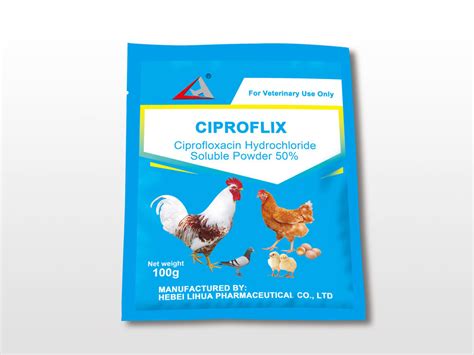 Ciprofloxacin Hydrochloride Soluble Powder 50 China Ciprofloxacin