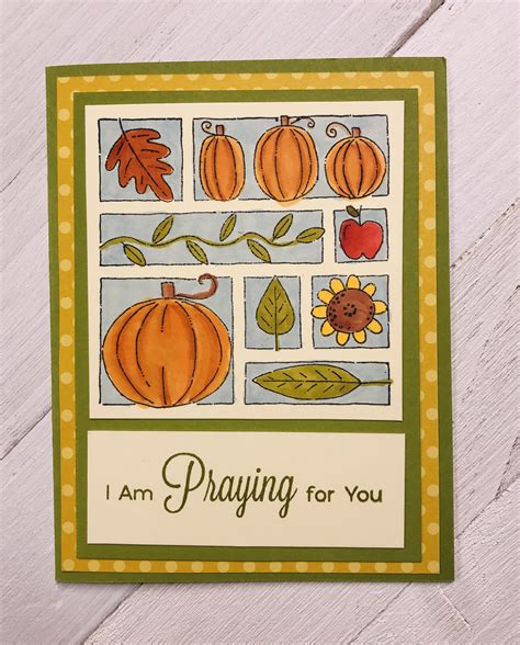 Stampin Up Thoroughly Thankful Handmade Pumpkins Card Up Halloween