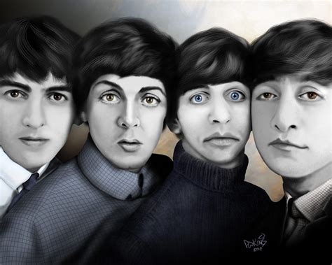 The Beatles Caricature 1963 Paul King Artwerks