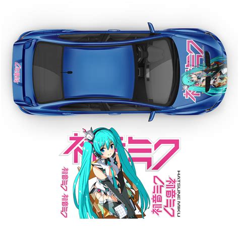 Hatsune Miku Vocaloid Itasha Anime Style Graphic For Any Car Hood