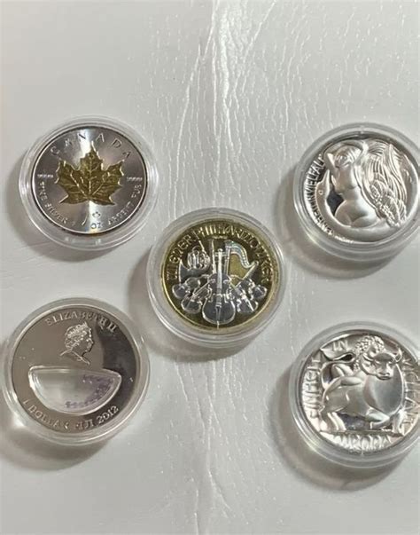 Austria Canada Fiji Lot Of 5 Silver Coins Different Catawiki