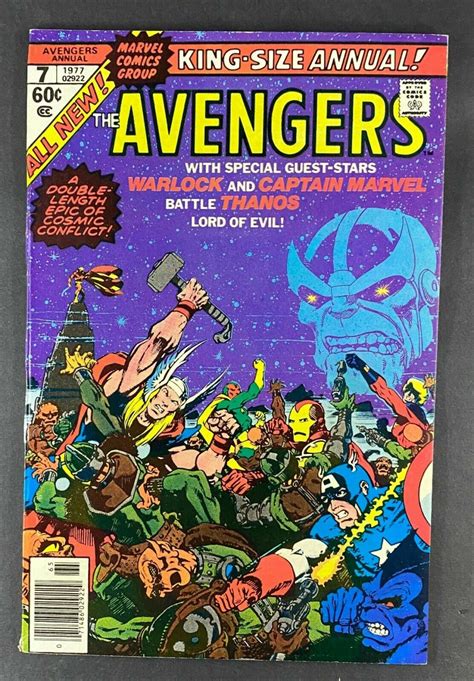 Avengers Annual 1967 7 Vf 80 1st Appearance Infinity Gems Death