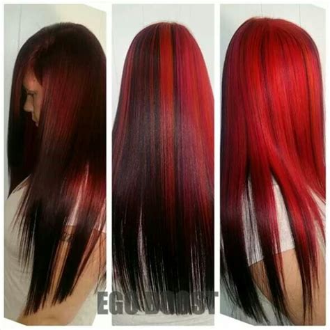 2 Tone Red Pravana Hair Dye Dyed Red Hair Red Hair Color