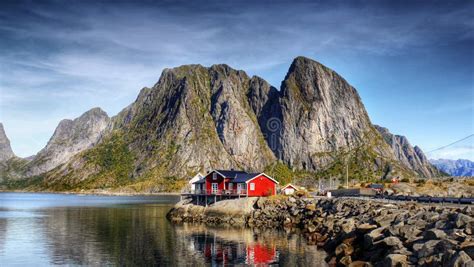 Lofoten Panorama View Village Reine Norway Stock Photo Image Of