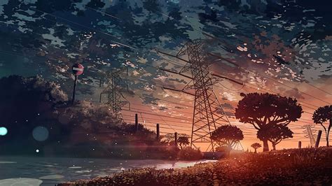 Anime Scenery Sunset Scenery Sunset Anime Hd Wallpaper Pxfuel