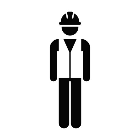 Safety Worker Icon Vector Male Construction Service Royalty Free