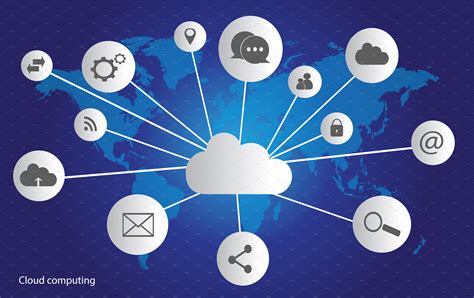 Cloud Computing World Map Custom Designed Icons Creative Market