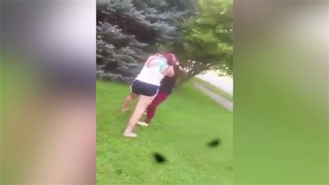 Two Teenage Girls Caught Brawling On Video As Mother Encourages The