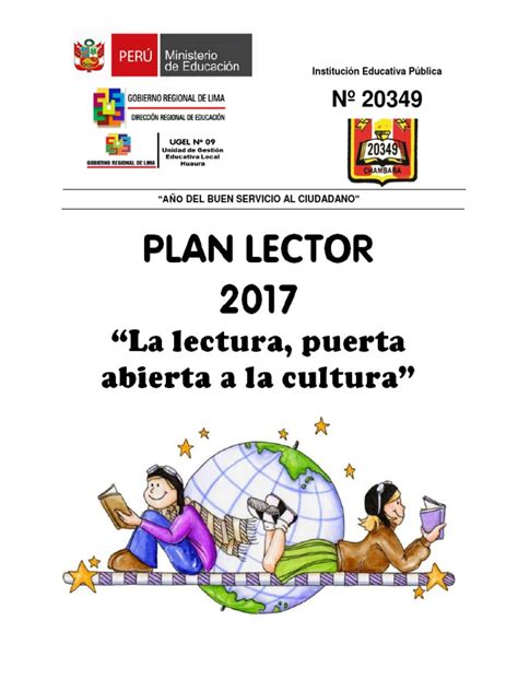 Plan Lector 2017 Lectura Proceso Educación Primaria
