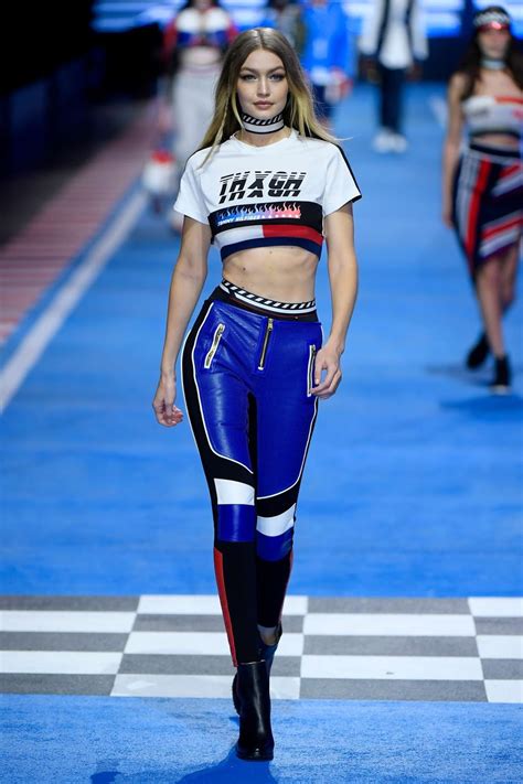 Gigi Hadid Hits The Racetrack For Tommy Hilfigers 2018