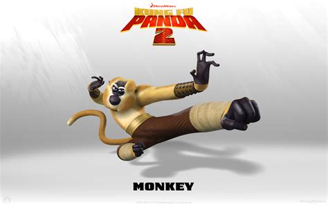 Monkey From Kung Fu Panda 2 Movie Desktop Wallpaper