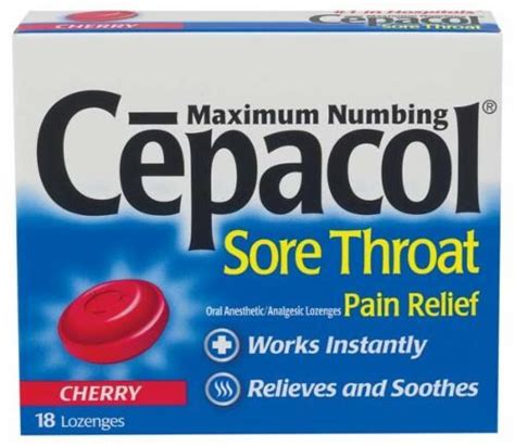 Cepacol Cherry Sore Throat Pain Relief Lozenges 18 Ct Kroger