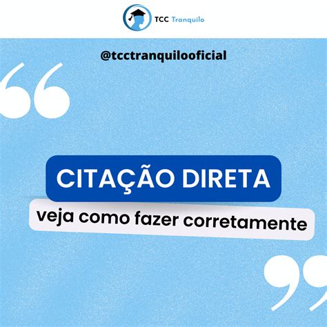Como Fazer Citação Em Tcc