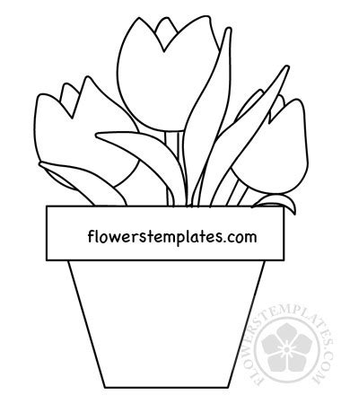 Maybe you would like to learn more about one of these? Vase with tulips coloring page | Flowers Templates