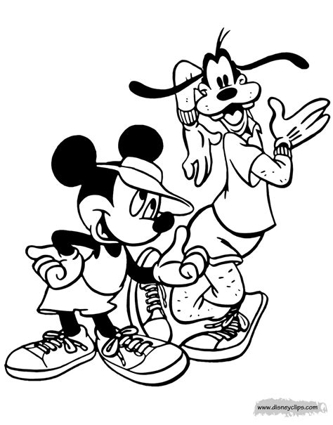 Mickey Goofy Coloring 864×1104 Pixels Disney Friends Goofy Mickey