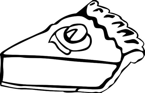 Simple Apple Pie Drawing Sketch Coloring Page