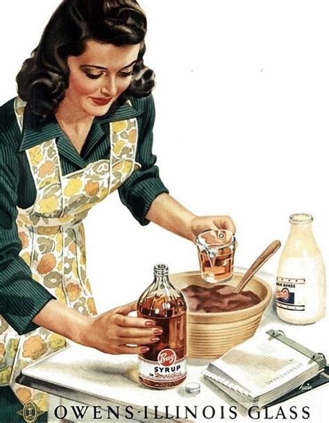 Whipping Up A Tasty Treat 1943 Image From An Owens Illinois Glass Ad Vintage 1940s Baking