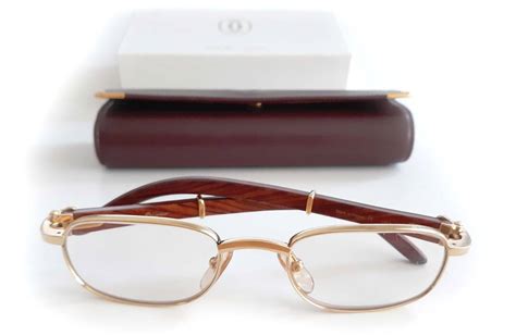 Cartier Authentic Cartier Sunglasses Bubinga Wood Gold Glasses Grailed