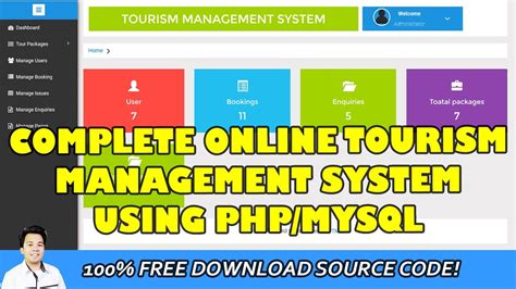 Complete Online Tourism Management System Using Php Mysql Free Source