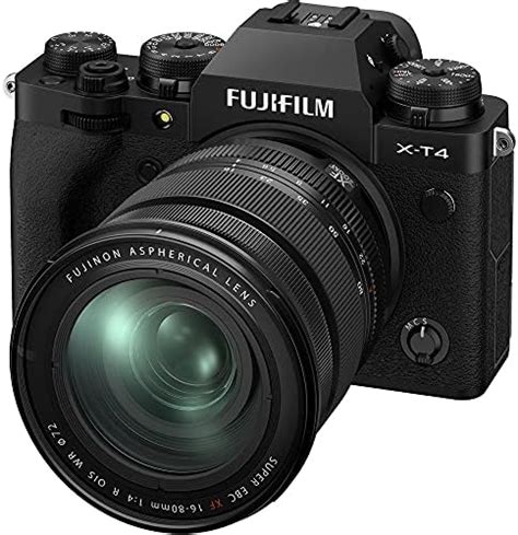 Fujifilm X T4 Mirrorless Digital Camera Black With Fujinon Xf16 80 Mm